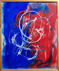 Acrylic on Canvas, 50 cm x 60 cm, 2025 - Abi Afandi Abstract Acrylic painting, 50 by 60 centimeters, created in 2025 - Abi Afandi